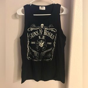 EUC Guns N' Roses Jack Daniel's logo tank top/sleeveless tee in black and white